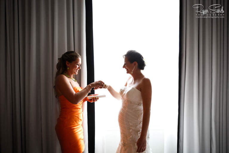 Kasey and her sister in Long Branch, New Jersey. Here you can see them getting ready next to a large, gorgeous window.