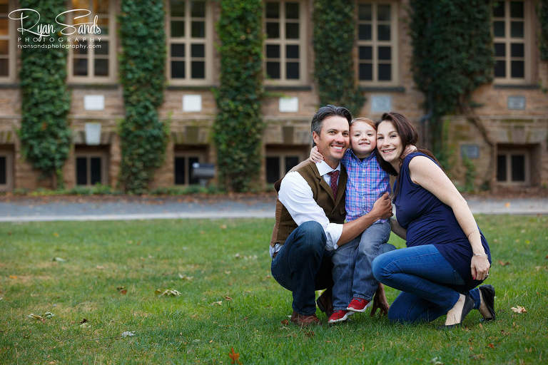 A princeton family photographer should know the area quite well. Luckily for me the princeton campus is beyond beautiful. In this image you can see all the rich browns and greens that the campus has to offer.